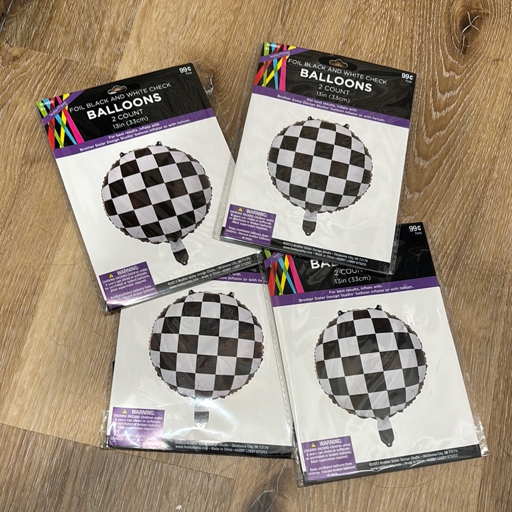 Black and White Checkered Party Decorations